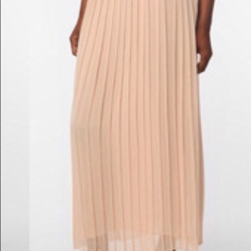 Sparkle and fade - light pink maxi skirt